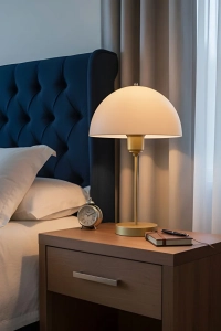 Beyaz Abajur Yatak Odası Salon Modern Şık Masa Lambası